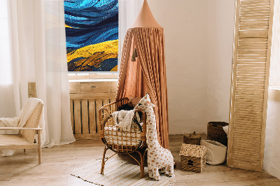 Rolgordijn voor het raam Planeten