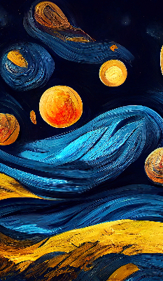 Rolgordijn voor het raam Planeten