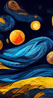 Rolgordijn voor het raam Planeten