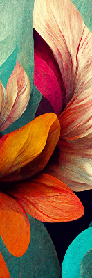 Rolgordijn voor het raam Bloemen in abstractie