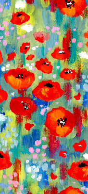 Rolgordijn verduisterend Klaprozenweide