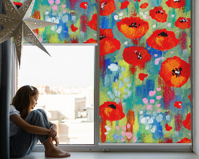 Rolgordijn verduisterend Klaprozenweide