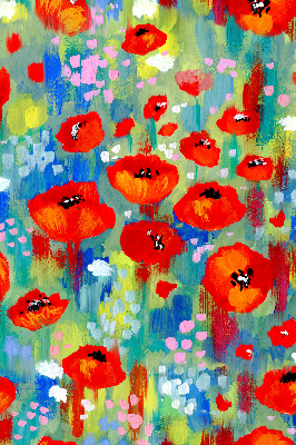 Rolgordijn verduisterend Klaprozenweide