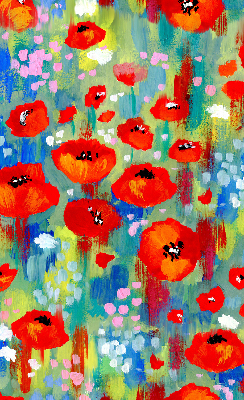 Rolgordijn verduisterend Klaprozenweide