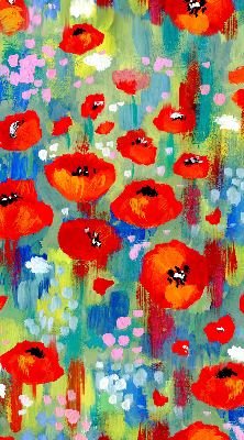 Rolgordijn verduisterend Klaprozenweide