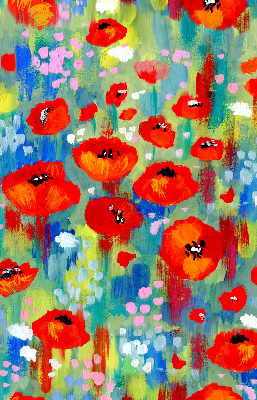 Rolgordijn verduisterend Klaprozenweide