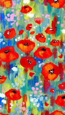 Rolgordijn verduisterend Klaprozenweide