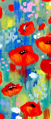 Rolgordijn verduisterend Klaprozenweide