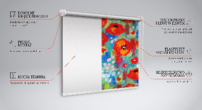 Rolgordijn verduisterend Klaprozenweide