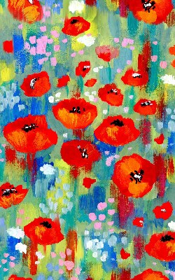 Rolgordijn verduisterend Klaprozenweide