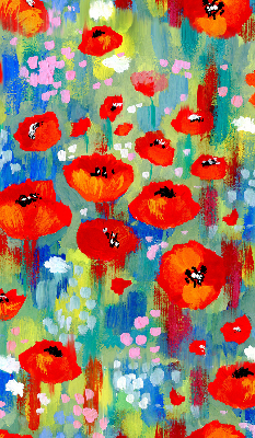 Rolgordijn verduisterend Klaprozenweide