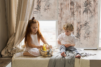 Rolgordijn voor het raam Bladeren