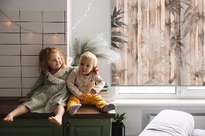 Rolgordijn voor het raam Bladeren