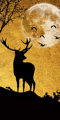 Rolgordijn verduisterend Herten 's nachts