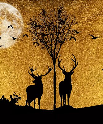 Rolgordijn verduisterend Herten 's nachts