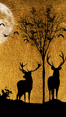 Rolgordijn verduisterend Herten 's nachts