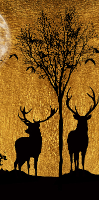 Rolgordijn verduisterend Herten 's nachts