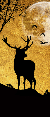 Rolgordijn verduisterend Herten 's nachts