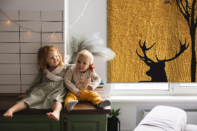 Rolgordijn verduisterend Herten 's nachts