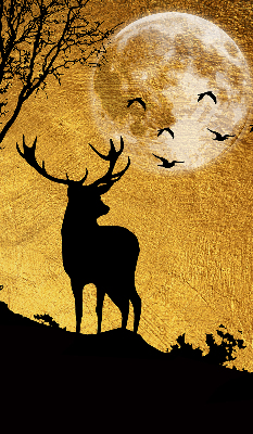 Rolgordijn verduisterend Herten 's nachts