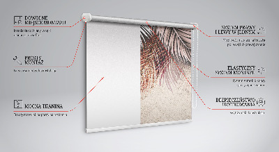 Rolgordijn voor het raam Bladeren