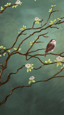 Rolgordijn verduisterend Vogels op een tak