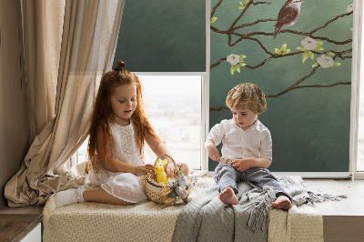 Rolgordijn verduisterend Vogels op een tak