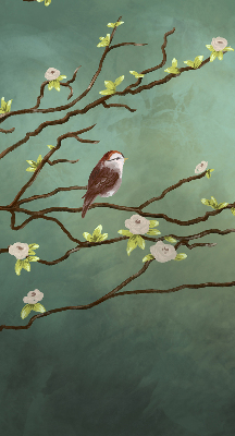 Rolgordijn verduisterend Vogels op een tak