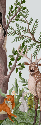 Rolgordijn voor het raam Bosdieren