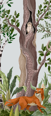 Rolgordijn voor het raam Bosdieren