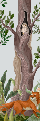 Rolgordijn voor het raam Bosdieren