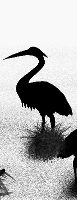 Rolgordijn voor het raam Reigers