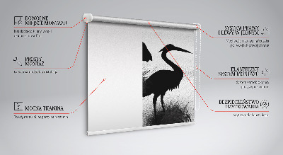 Rolgordijn voor het raam Reigers