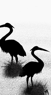 Rolgordijn voor het raam Reigers