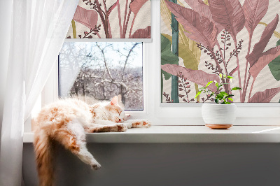 Rolgordijn voor het raam Kleurrijke bladeren