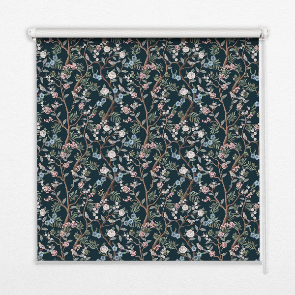 Rolgordijn verduisterend Bloemenranken
