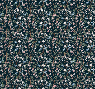 Rolgordijn verduisterend Bloemenranken