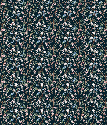 Rolgordijn verduisterend Bloemenranken