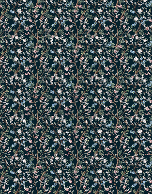 Rolgordijn verduisterend Bloemenranken