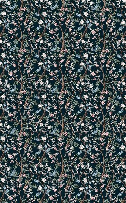 Rolgordijn verduisterend Bloemenranken