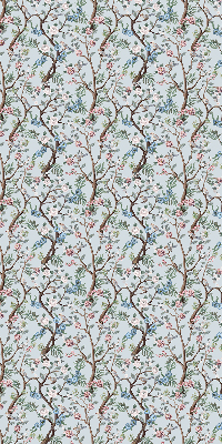 Rolgordijn voor het raam Bloemenranken op een lichte achtergrond