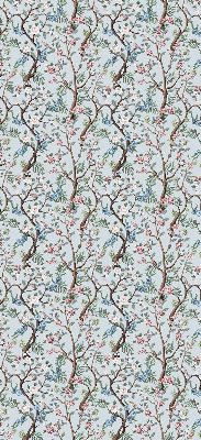 Rolgordijn voor het raam Bloemenranken op een lichte achtergrond