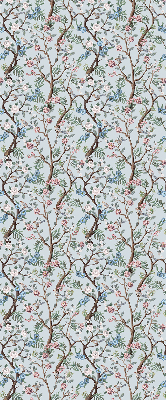 Rolgordijn voor het raam Bloemenranken op een lichte achtergrond