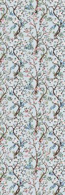 Rolgordijn voor het raam Bloemenranken op een lichte achtergrond