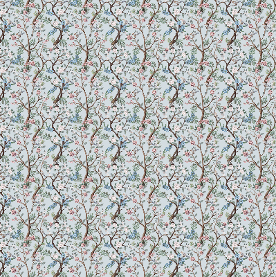 Rolgordijn voor het raam Bloemenranken op een lichte achtergrond