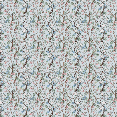 Rolgordijn voor het raam Bloemenranken op een lichte achtergrond