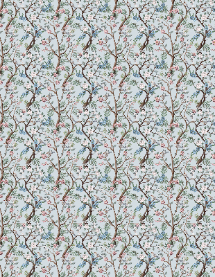 Rolgordijn voor het raam Bloemenranken op een lichte achtergrond