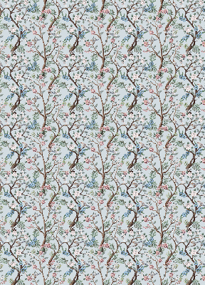 Rolgordijn voor het raam Bloemenranken op een lichte achtergrond