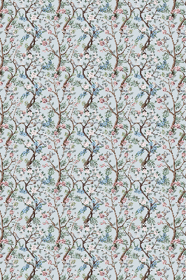 Rolgordijn voor het raam Bloemenranken op een lichte achtergrond