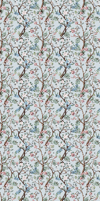 Rolgordijn voor het raam Bloemenranken op een lichte achtergrond